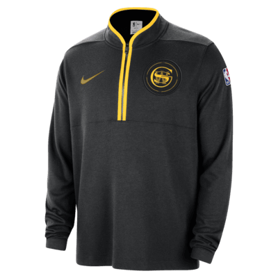 Golden State Warriors 2023 24 City Edition Men s Nike Dri FIT NBA 1 2 Zip Long Sleeve Top. Nike